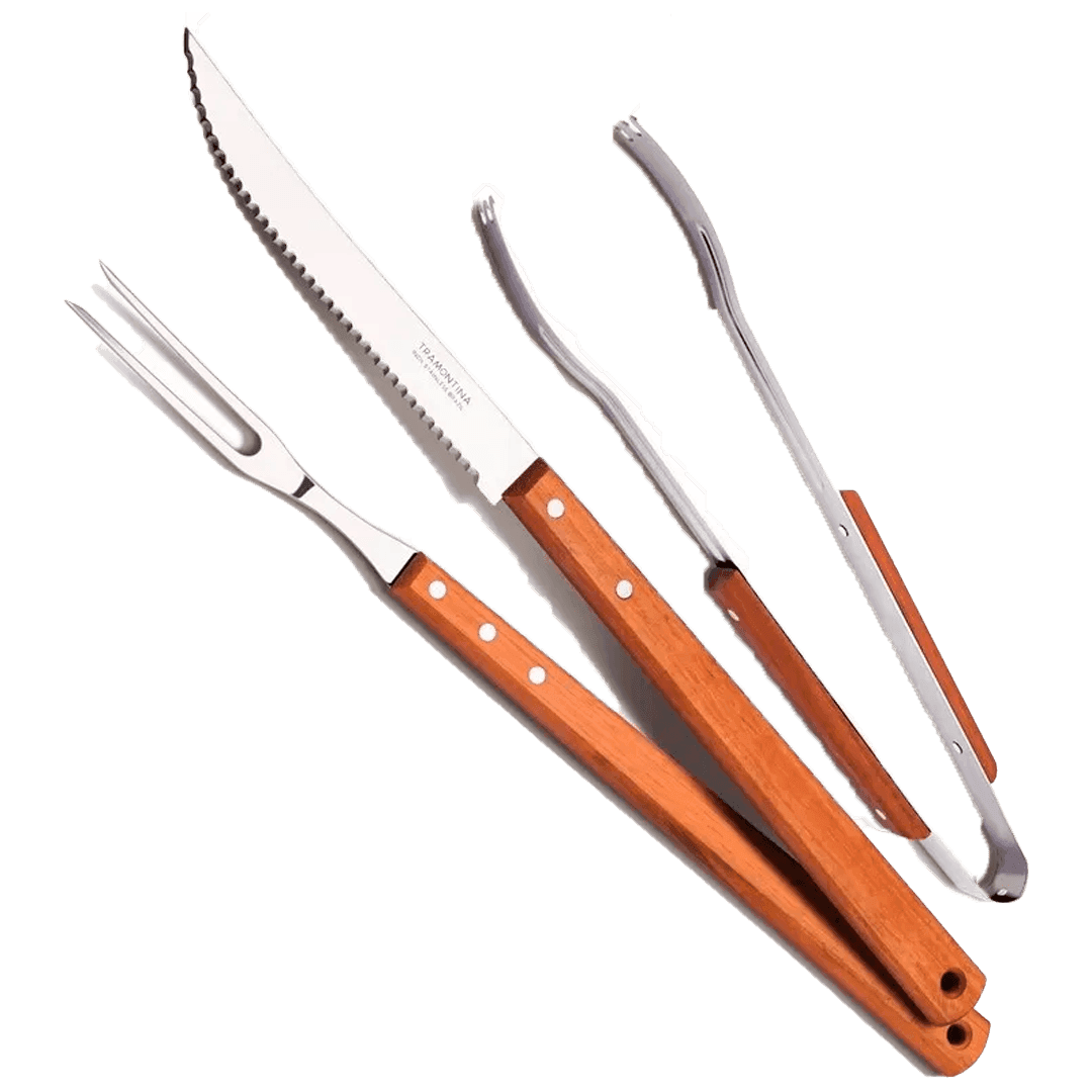 JUEGO PARA CHURRASCO 3 PIEZAS - TRAMONTINA