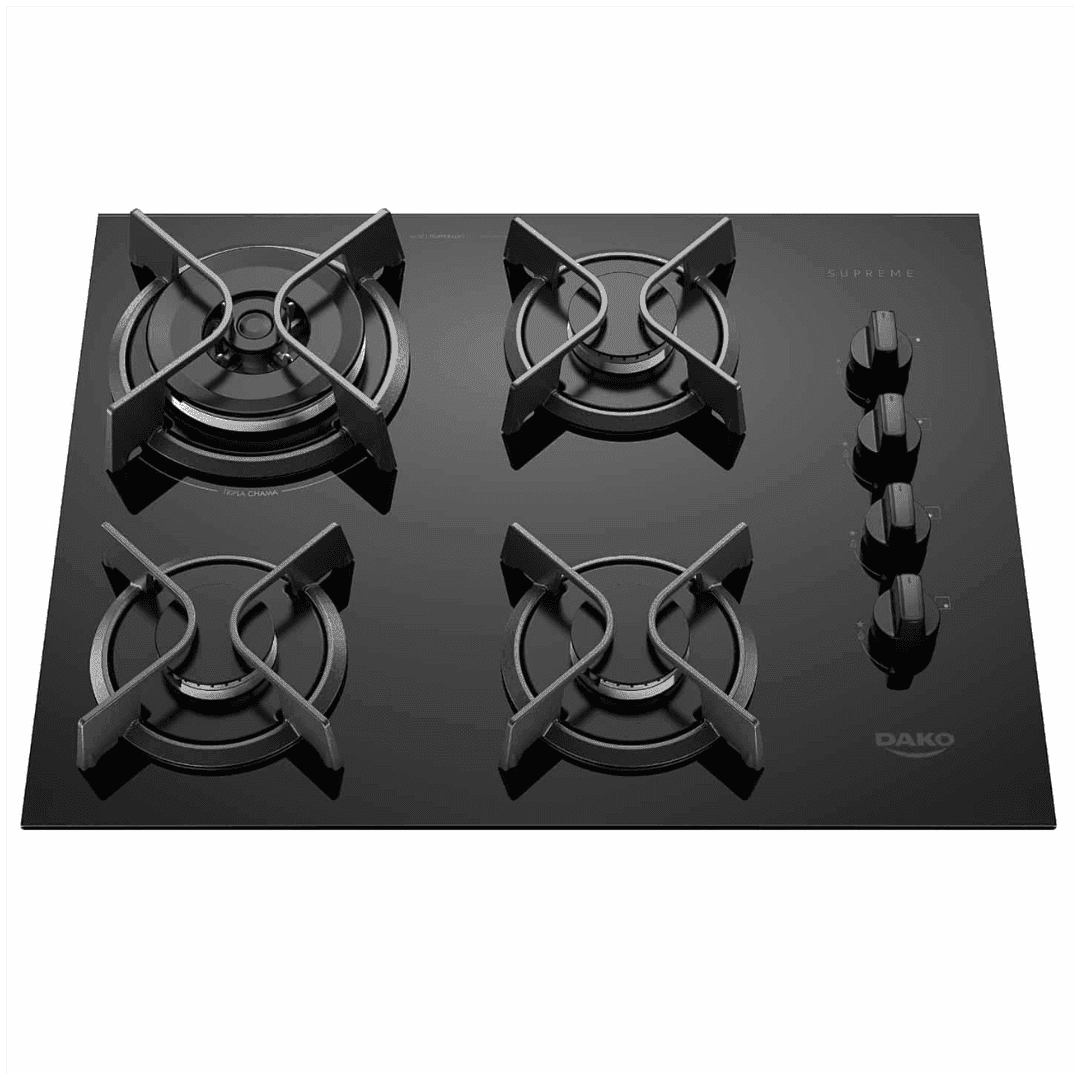 ENCIMERA SUPREME GLASS 4 HORNILLAS - DAKO 