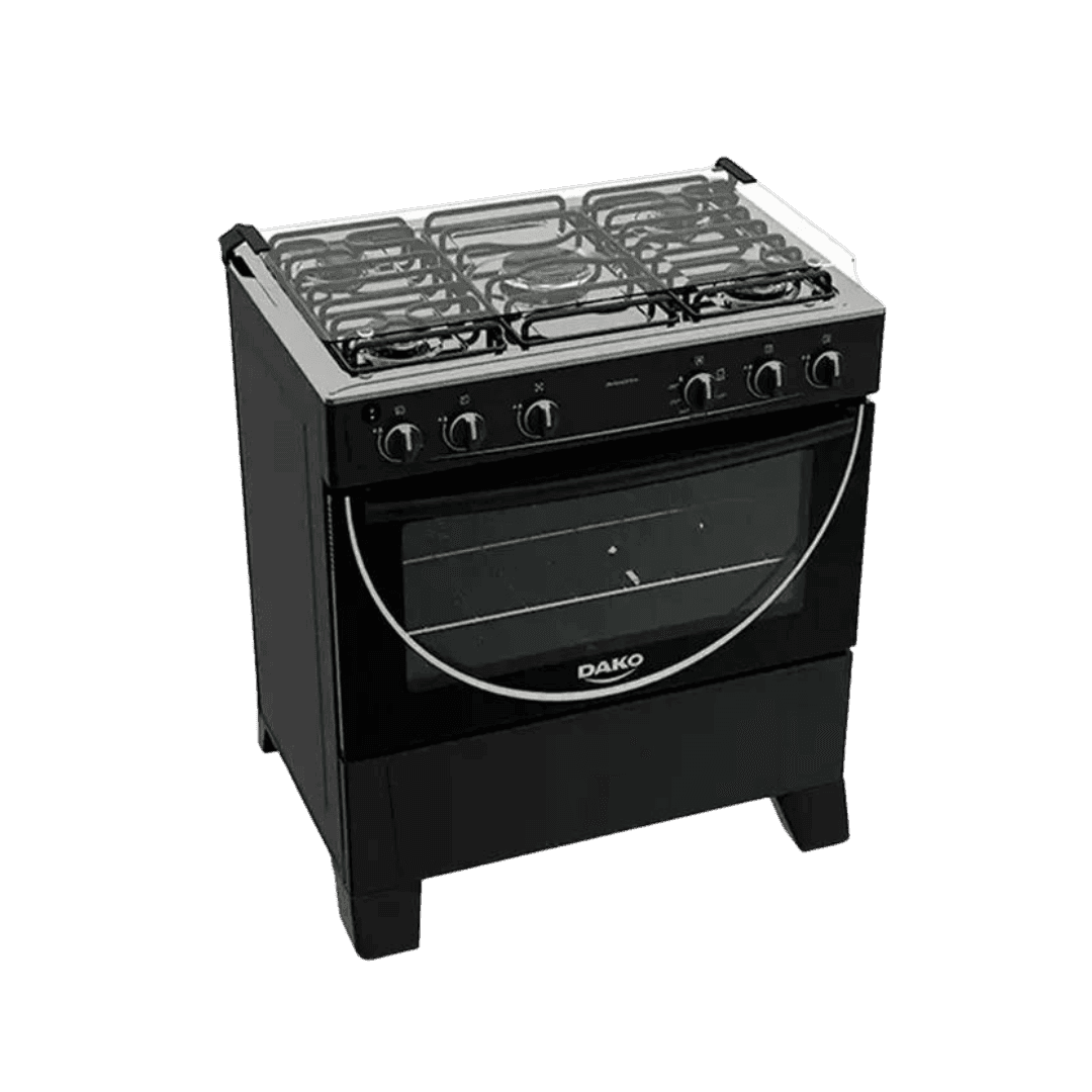 COCINA DAKOTA DE 5 HORNILLAS COLOR NEGRA - DAKO
