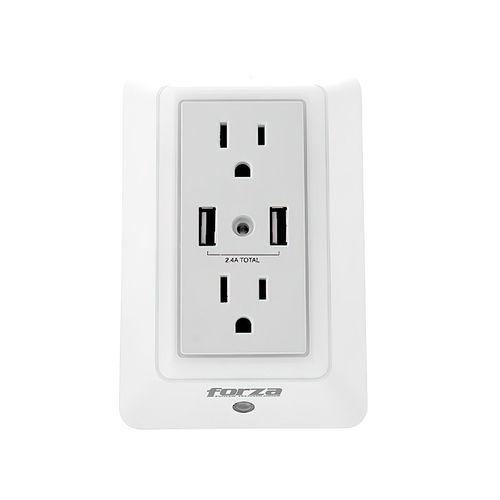 TOMACORRIENTE PROTECTOR CONTRA SOBRETENSIÓN FWT-2201USB - FORZA