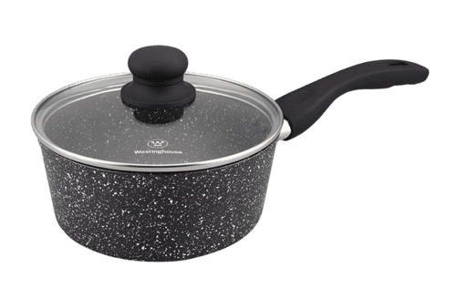 CACEROLA 18 CM DE MÁRMOL MANGO NEGRO C/TAPA - WESTINGHOUSE