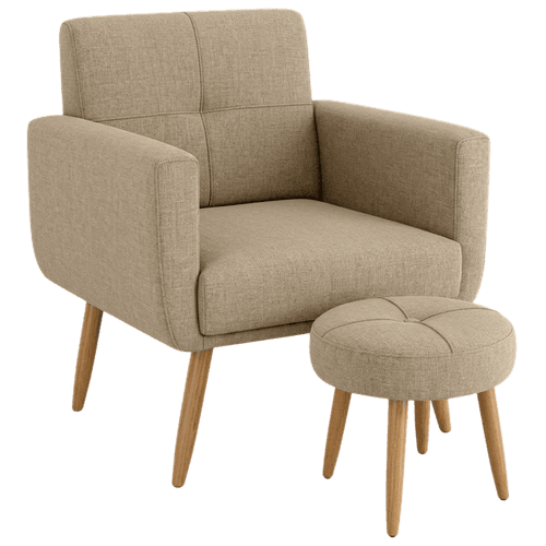 POLTRONA HAVANA C/PUFF COLOR BEIGE