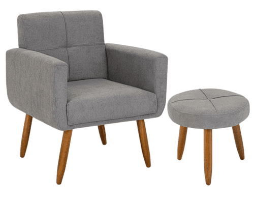 POLTRONA HAVANA C/PUFF COLOR GRIS