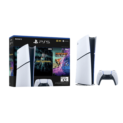 PLAYSTATION 5 C/DISCO SLIM 1TB + JUEGOS RETURNAL Y RATCHET & CLANK